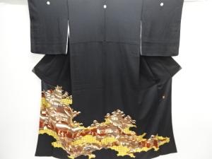 作家物　時代人物に城下町模様留袖(比翼付き)